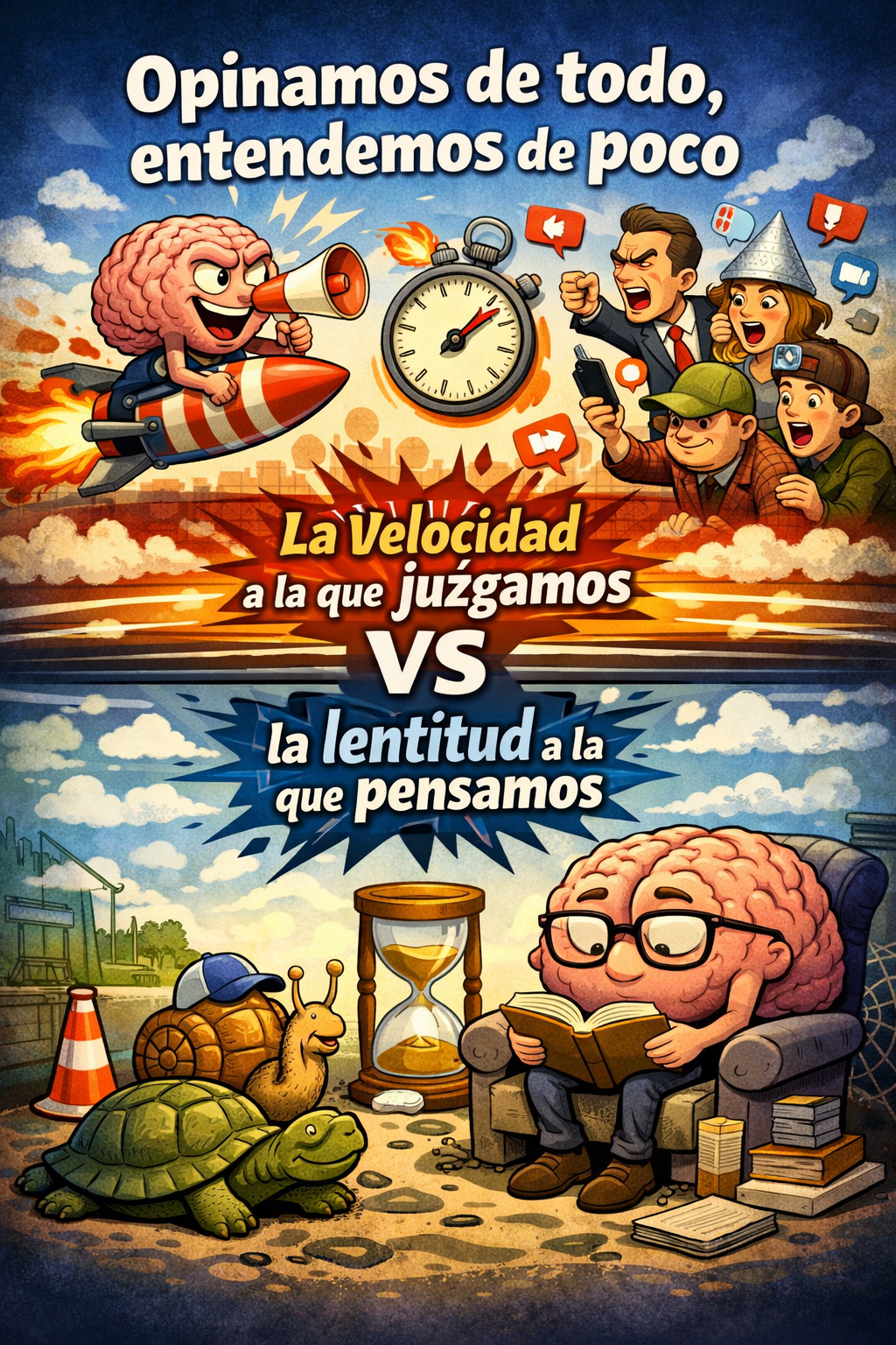 La velocidad a la que juzgamos vs la lentitud a la que pensamos